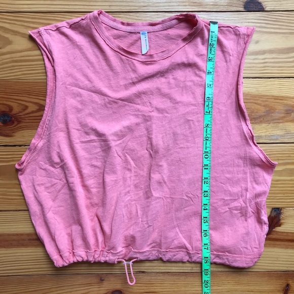 Free People Pink Drawstring Crop Top, EUC, S - Picture 7 of 13